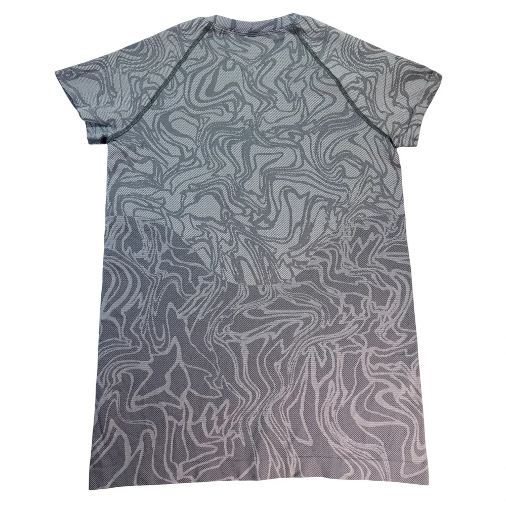 Lululemon Swiftly Tech Short Sleeve 2.0‎ Marble Mix Rhino Grey White Size 8
